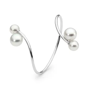 Twist Double Pearl Cuff