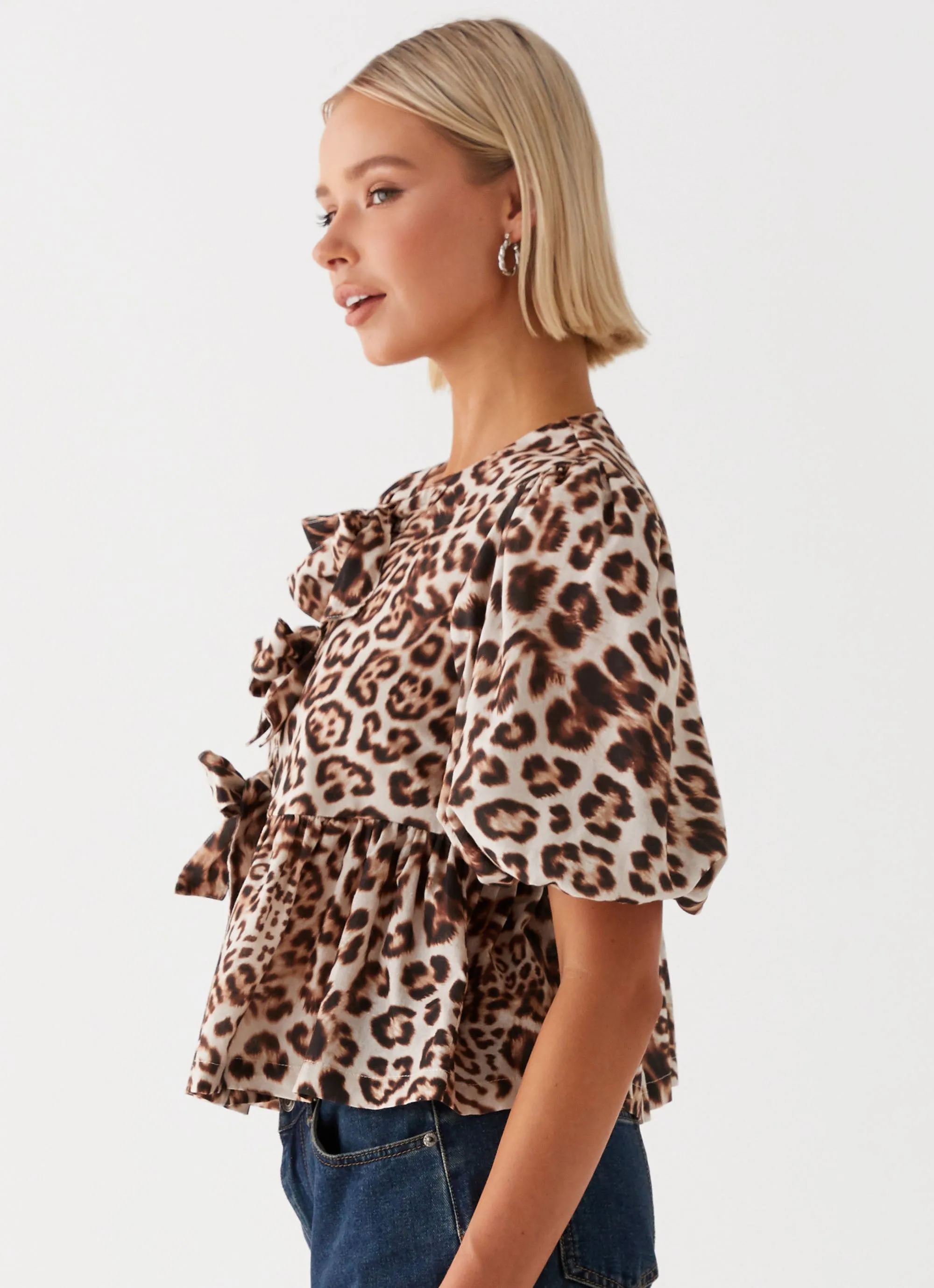 Western Wind Tie Top - Leopard