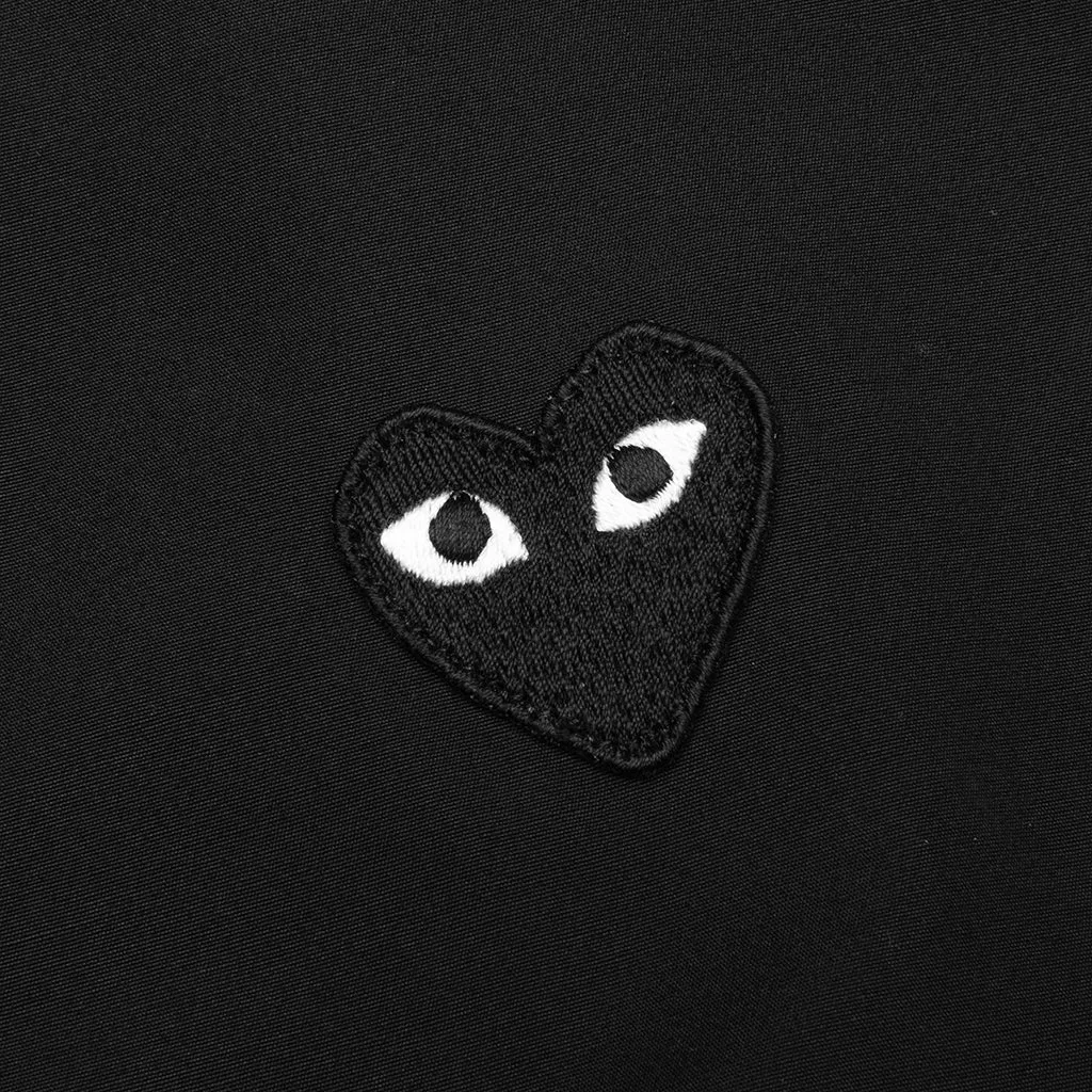 Women's Black Heart Button Up - Black