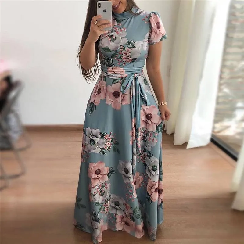 Women's Floral Printed Maxi Dress