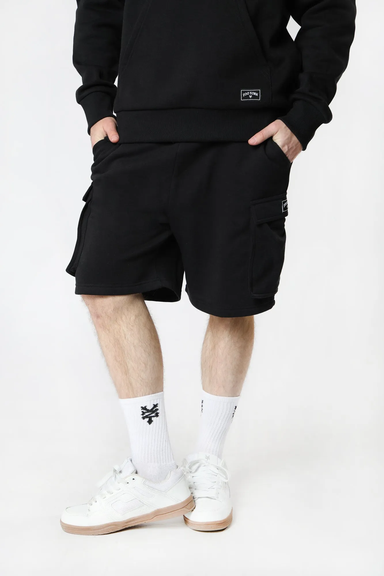 Zoo York Mens Fleece Cargo Shorts