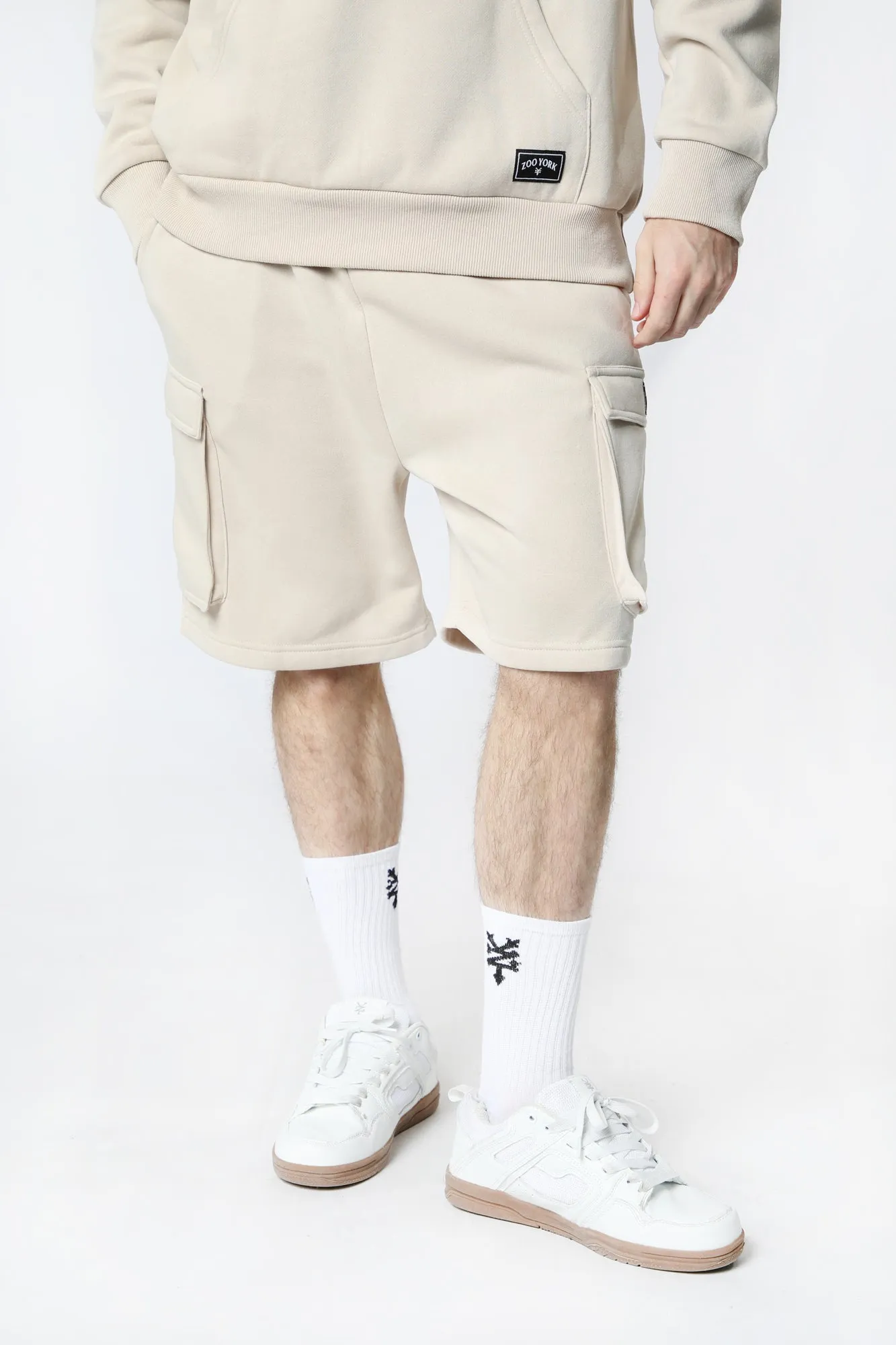 Zoo York Mens Fleece Cargo Shorts