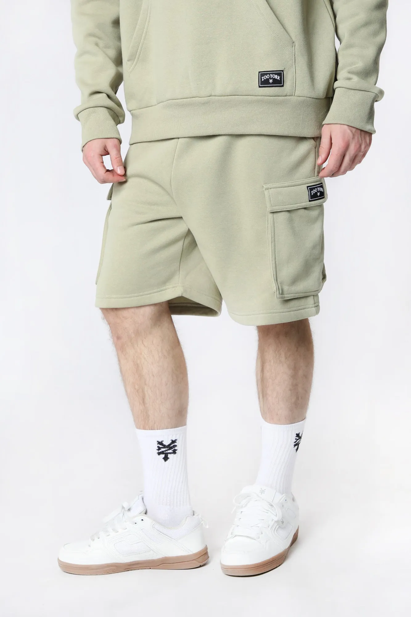 Zoo York Mens Fleece Cargo Shorts